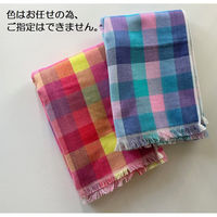 チェック柄のガーゼ地バスタオル(袋入り)/FOR YOUのシール付き/色はお任せ 281050-foryou-20 1箱(20個入)（直送品）