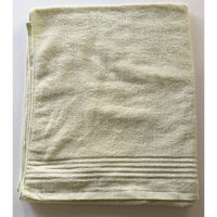 日繊商工 大阪泉州産の無地ライトグリーンバスタオル(袋入り)/ゴールドのシール付き JW2201LG-gold-5 1箱(5個入)（直送品）