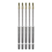 長輝LITETEC 電着ビットPH2×100mm 5本セット BBT-1002_5 1セット（直送品）