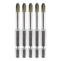 長輝LITETEC 電着ビットPH2×65mm 5本セット BBT-652_5 1セット（直送品）