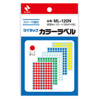 ニチバン マイタック カラーラベル 8mm 混色 ML-120N 1セット(1袋×5)