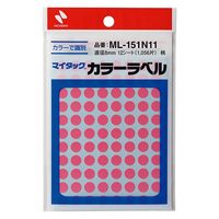 ニチバン マイタック カラーラベル 8mm 桃 ML-151N11 1セット(1袋×5)