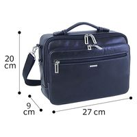 スワン SAXON 牛革ショルダーバッグL 5047 ブラック 1個（直送品）