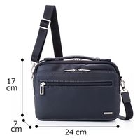 スワン SAXON 牛革ショルダーバッグ 横型 5045 ブラック 1個（直送品）