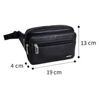 スワン SAXON 牛革 ウエストバッグ 5040 ブラック 1個（直送品）