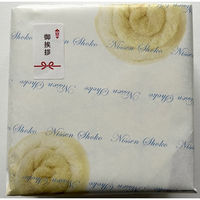 日繊商工 洗うほどに膨らむタオルギフト(茶色)/御挨拶のシール付き CE1022BR-goaisatu-10 1箱(10個入)（直送品）