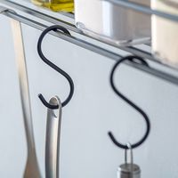 ポッシュリビング SフックL アンティークゴールド W3×D0.3×H6.5cm アイアン 63166 1セット(6個)（直送品）