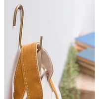 ポッシュリビング バーティカルフックS ブラック W3×D7.5×H3cm アイアン 63406 1セット(6個)（直送品）