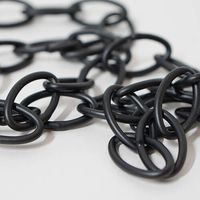 ポッシュリビング アイアンチェーン ブラック L100cm 63181 1個（直送品）