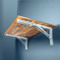 New Hikari (ニューヒカリ) ワンタッチ式折りたたみ棚受 ホワイト SH-TFL200W 清水 1個（直送品）