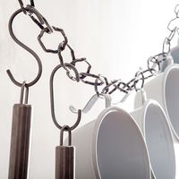 ポッシュリビング CフックＬ アンティークゴールド W3×D0.3×H6.5cm アイアン 63170 1セット(6個)（直送品）