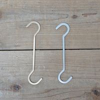 ポッシュリビング Sフック ロングS　W4×D0.5×H18cm ブラス 63988 1セット(2個)（直送品）