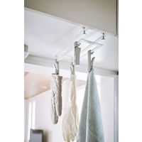 【アウトレット】【アウトレット】山崎実業 戸棚下回転式クリップ プレート Plate 4連 ホワイト 5485 1個