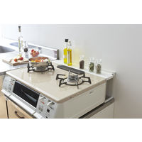 山崎実業 コンロ奥隙間ラック プレート Plate ホワイト 3487 1個