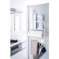 山崎実業 マグネット冷蔵庫サイドラック プレート tower ホワイト 2907 1個