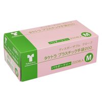 竹虎 タケトラプラスチック手袋200（パウダーフリー/M）075883 1箱（200枚入）