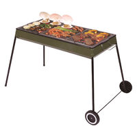 グリーンライフ 片付け簡単BBQコンロ キャスター付き KKC-9045(OG) 1台（直送品）