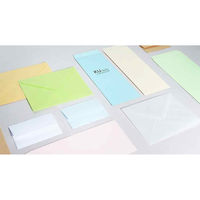 包む カラー封筒 長4 15枚入 色上質 中厚口 アイボリー TL0K5 1セット(1パック×5)（直送品）