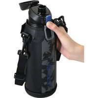 ゼット学校体育 ダイレクトボトル 1100 ポーチ付 ピンク×ブラック ZP181 1セット(1本入×1)（直送品）