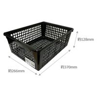 サナダ精工 A4スタッキングバスケット ブラック L8105 1個