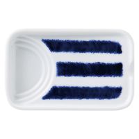 【アウトレット】【Goエシカル】訳あり ＜メーカー再検品済・B級品＞西海陶器 藍染十草 減塩皿 B33012 1セット（1枚×5）