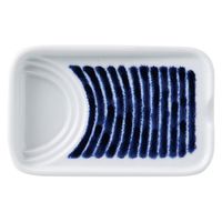 【アウトレット】【Goエシカル】訳あり ＜メーカー再検品済・B級品＞西海陶器 藍染駒筋 減塩皿 B33013 1セット（1枚×5）