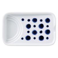 【アウトレット】【Goエシカル】訳あり ＜メーカー再検品済・B級品＞西海陶器 藍染水玉 減塩皿 B33011 1セット（1枚×5）