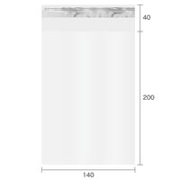 今村紙工 封緘テープ付　アルミ蒸着テープ　B6サイズ  0.025mm 透明 1セット(1袋（100枚）×10)