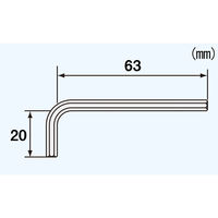 エンジニア 六角レンチ 3MM TWH-14 1袋(10本入)（直送品）