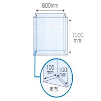 エスコ 800x1000mm タイヤ保管袋(乗用車用/100枚) EA912AB-16 1セット(2箱)（直送品）