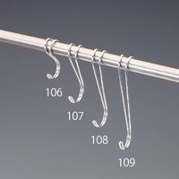 エスコ 120x3mm S型ツーウェイフック EA638DW-108 1セット(9枚)（直送品）