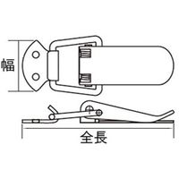 エスコ 45x22.3mm パッチン(2個) EA951BR-11B 1セット(12袋)（直送品）