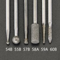 エスコ 2.0x10.2mm/3.2mm軸 ダイヤモンドバー EA818E-59B 1セット(6本)（直送品）