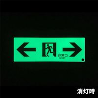 エスコ 100×300mm [高輝度蓄光式]通路標識(両方) EA983AT-35 1枚（直送品）