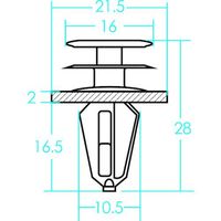 JTC 汎用クリップ(10ケ入り) RD71 1袋(10個) 506-0825（直送品）