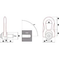 コディプロ CODIPRO ダブルスイベルリングDSRーM36UP DSR-M36-UP 1個 665-0699（直送品）