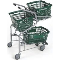 大和産業 カゴ3個載せカート PY983AEーC100 1台 537-8592（直送品）