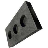 ウッドプラスチックテクノロジー ウッドプラスチック リサイクル樹脂ブロック 200mm×400mm×45mm 黒 BLOCK 45 1個（直送品）