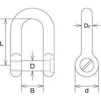 水本機械製作所 水本 ステンレス 沈みシャックル 呼び28mm CS-28 1個 670-1081（直送品）