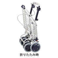 ユーバ産業　アルミワイヤーカート　メッシュ紺　A-0245M　1台（直送品）