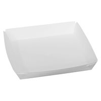 ノーブランド 食品用 紙トレー 耐油耐水 白 600枚セット 間口146×146mm FT33-0600-AS 1セット(600枚入)（直送品）