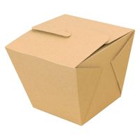 ノーブランド テイクアウト フードボックス 茶 200枚セット 間口125×125mm FT24-0200-AS 1セット(200枚入)（直送品）