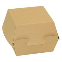 ノーブランド テイクアウト フードボックス 茶 400枚セット 間口120×120mm FT14-0400-AS 1セット(400枚入)（直送品）