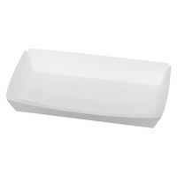 ノーブランド 食品用 紙トレー 耐油耐水 白 1000枚セット 間口156×86mm FT32-1000-AS 1セット(1000枚入)（直送品）