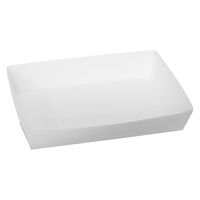 ノーブランド 食品用 紙トレー 耐油耐水 白 800枚セット 間口191×135mm FT34-0800-AS 1セット(800枚入)（直送品）