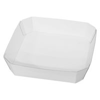 ノーブランド 青果用 紙トレー 白 400枚セット 間口178×178mm 高さ40mm FT40-0400-AS 1セット(400枚入)（直送品）