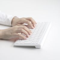 ナカバヤシ Copilotキー搭載　無線静音ミニキーボード　ホワイト　　 FKBーR251W 1個