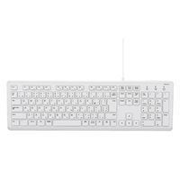 ナカバヤシ 有線静音フルキーボード　テンキー付　ホワイト FKBーU250W 1個