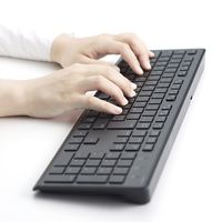 ナカバヤシ Copilotキー搭載　無線静音フルキーボード　テンキー付　ブラック　　 FKBーR249BK 1個