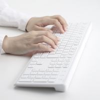 ナカバヤシ Copilotキー搭載　無線静音フルキーボード　テンキー付　ホワイト FKBーR249W 1個